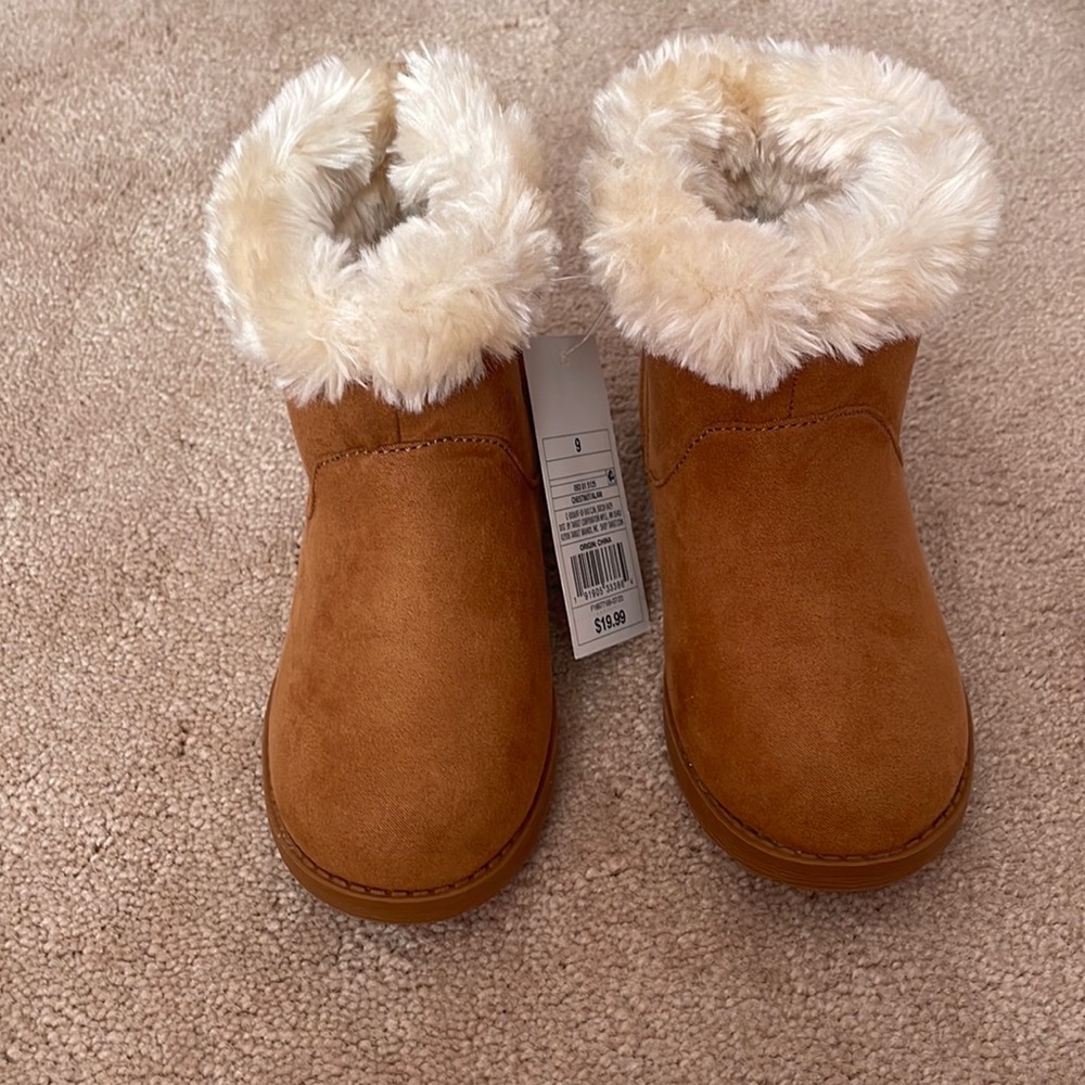 Cat and jack cognac toddler girl boots size 9